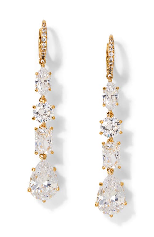 NADRI NADRI BEATRIX CUBIC ZIRCONIA LINEAR DROP EARRINGS