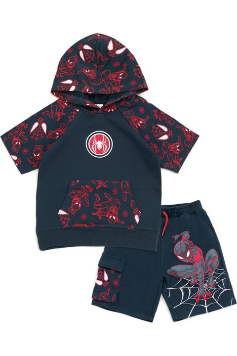 Spider-Man 2-Piece Hooded Tee and Shorts Set