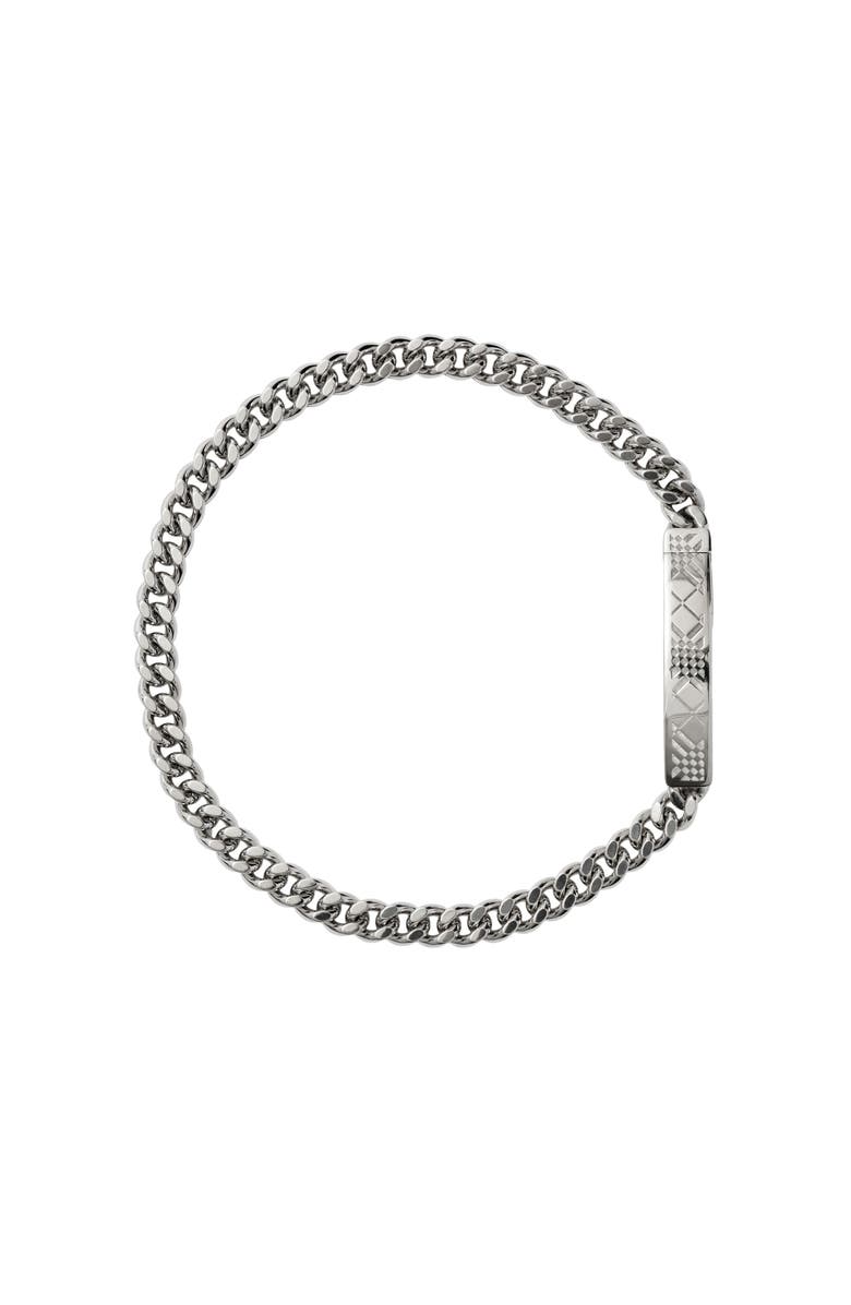 Burberry Engraved Check Chain Bracelet, Main, color, 