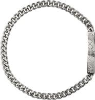 Burberry Engraved Check Chain Bracelet