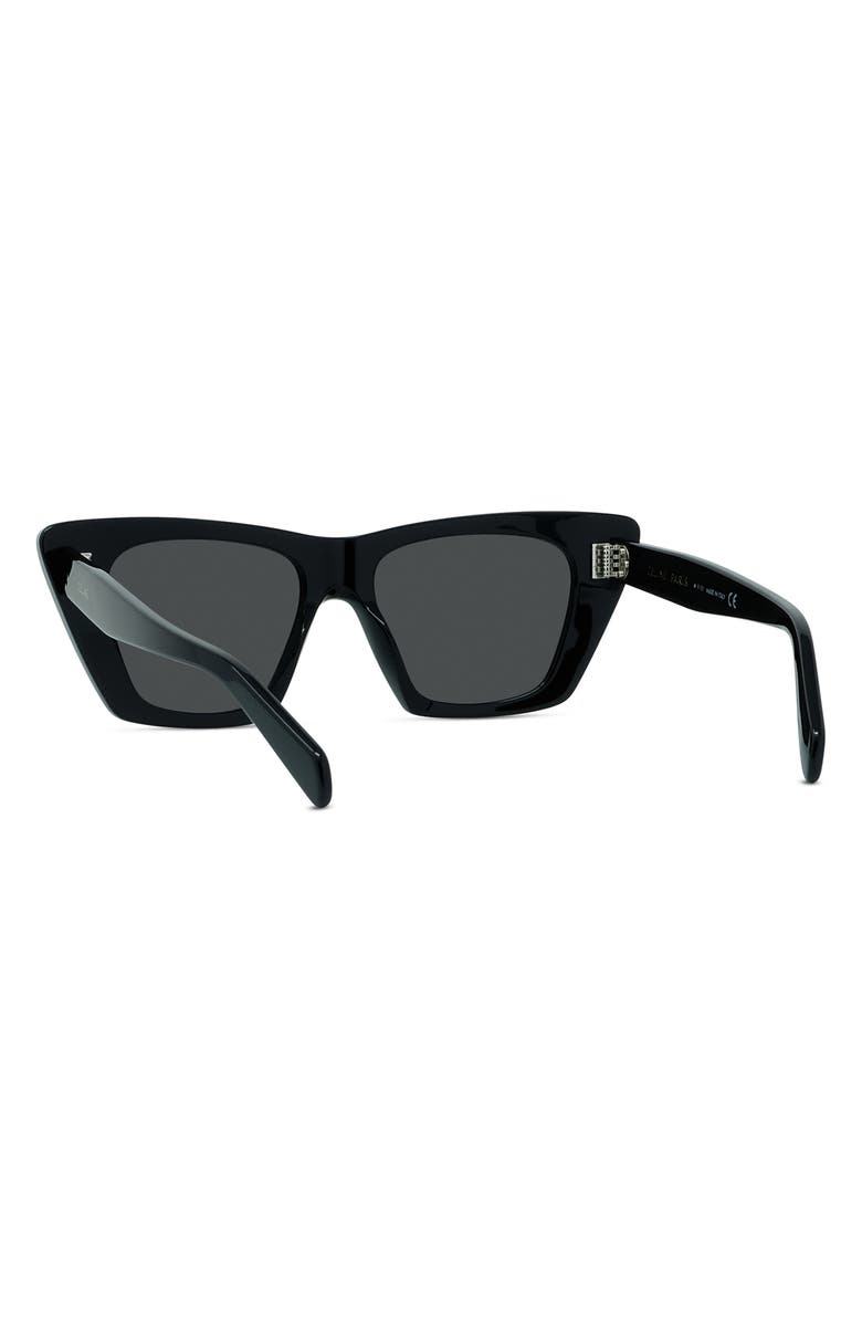 CELINE 51mm Cat Eye Sunglasses, Alternate, color, Shiny Black / Smoke