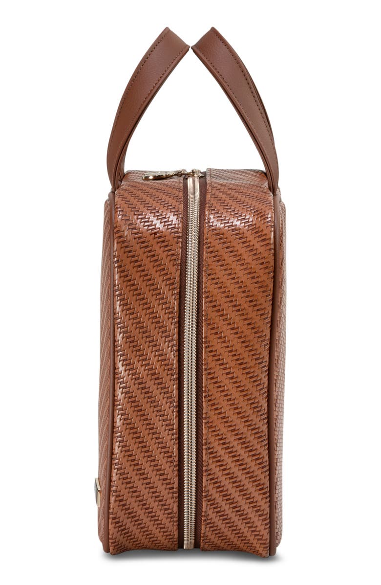 Stephanie Johnson Rosewood Cognac Martha Large Makeup Case, Alternate, color, Cognac