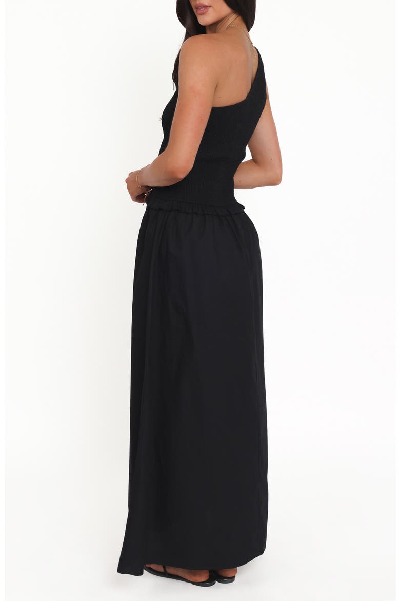 Myla One-Shoulder Maxi Dress, Alternate, color, BLACK