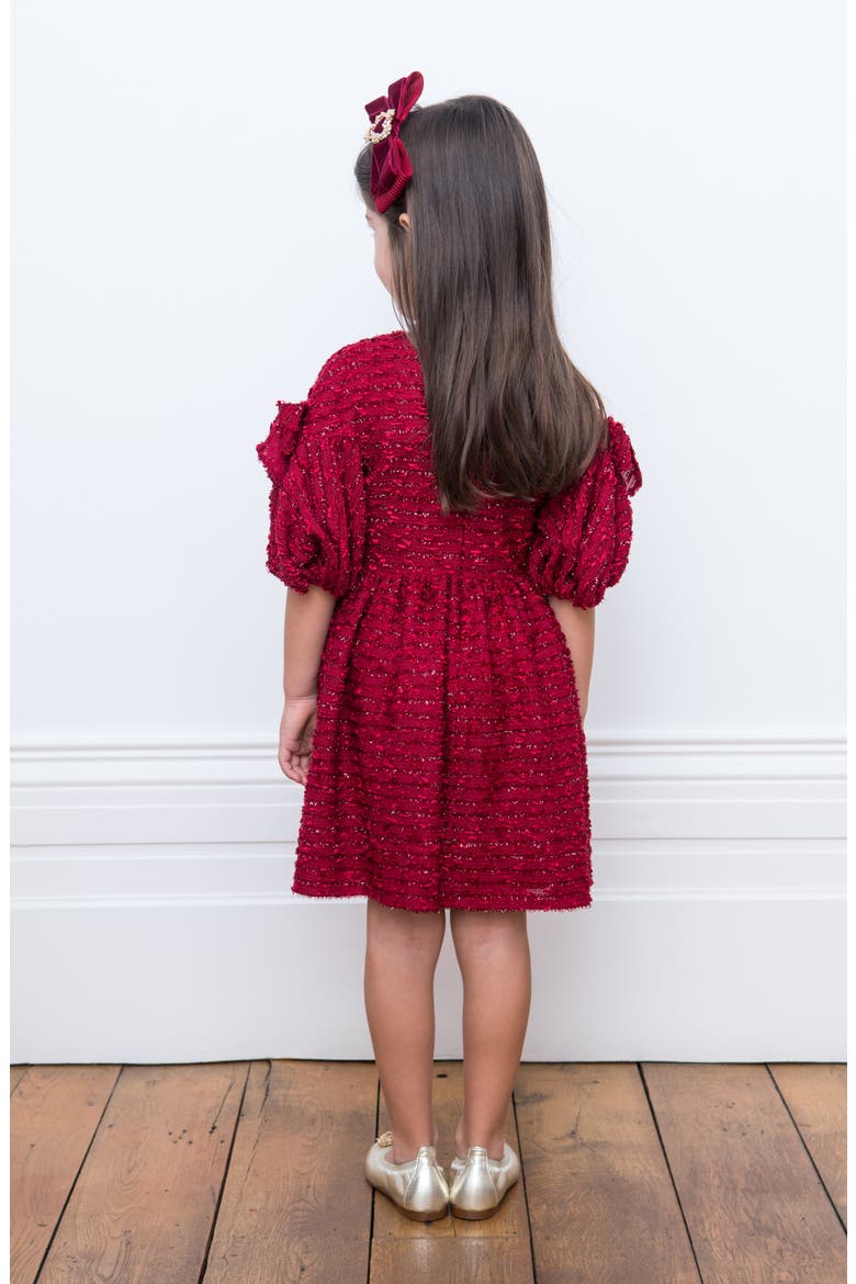 Sparkle Bouclé Dress, Alternate, color, WINE