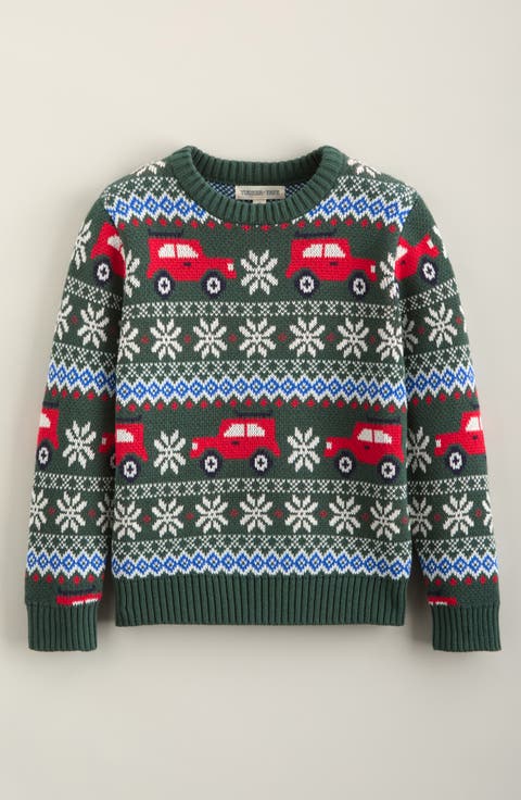 Kids' Fair Isle Cotton Sweater