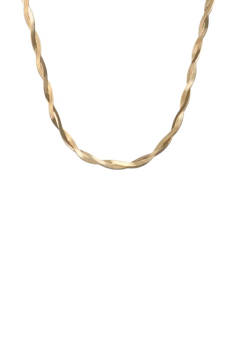 18k Gold Plated Sterling Silver Cass Intertwined Snake Necklace Gift Idea, Alternate, color, Gold