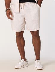 Psycho Bunny Big & Tall Brad Print Linen-Blend Shorts