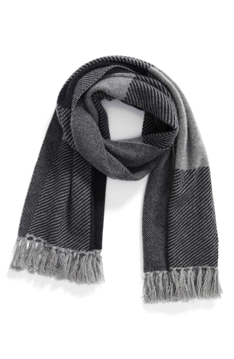 Halogen<sup>®</sup> Buffalo Check Cashmere Scarf, Alternate, color, 