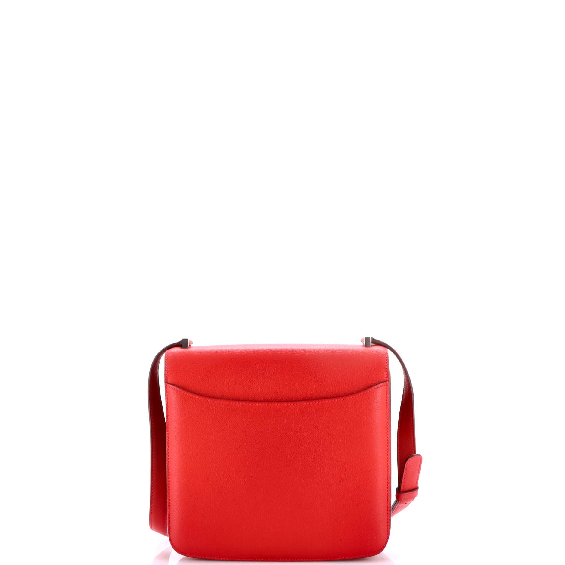 Pre-Owned Hermes 2002 Shoulder Bag Evercolor 20, Alternate, color, Rouge Casaque