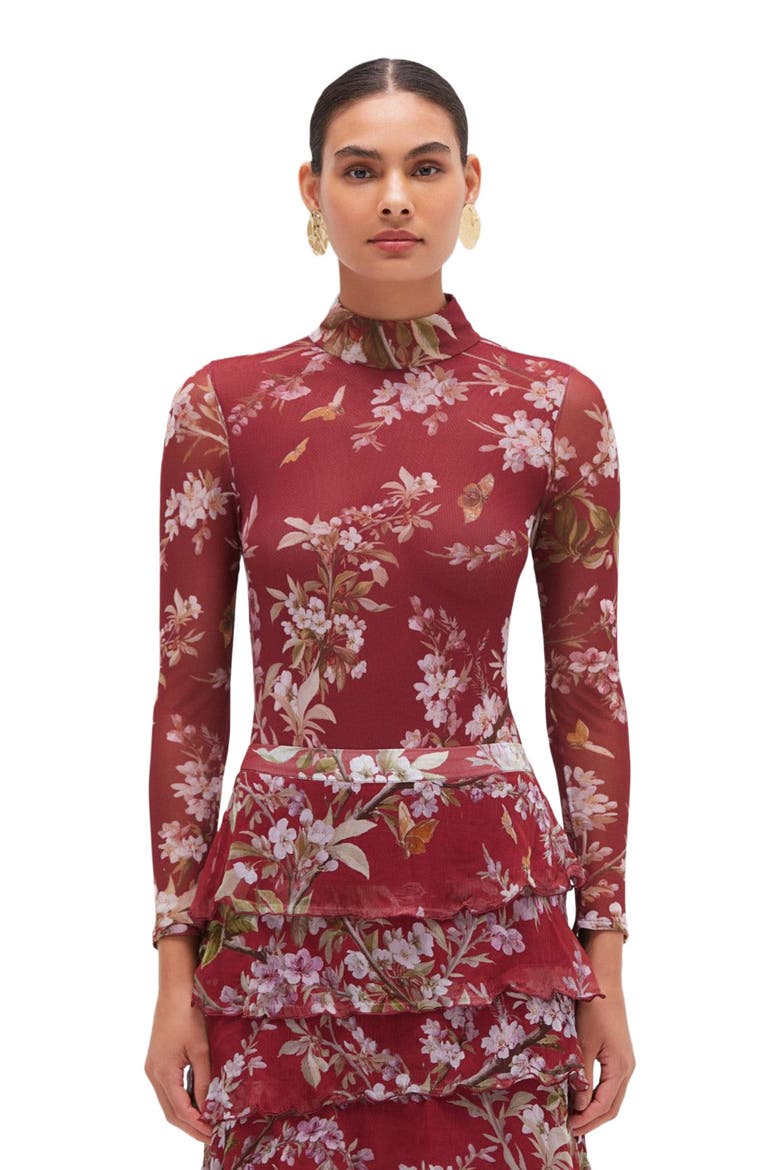 Delicata Bodysuit, Main, color, DARK RED