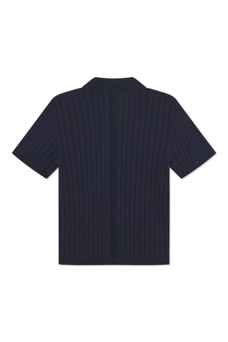 Floyd Knit Short Sleeve Button-Up Shirt, Alternate, color, DARK NAVY
