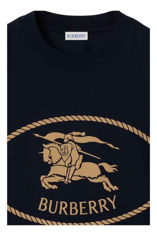 Burberry Mens Brand-print Crewneck Cotton-jersey T-shirt Black Xl