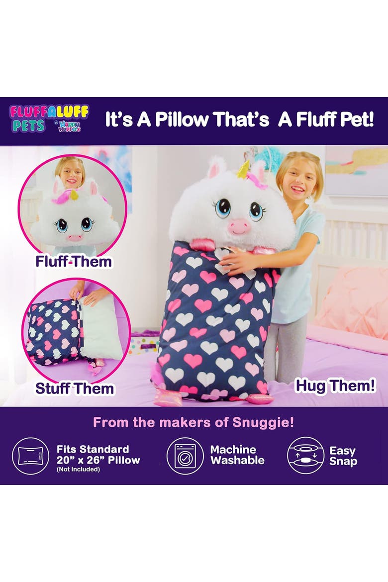 Unicorn Plush & Pillowcase 2 In 1 Soft Toy Cover, Alternate, color, Multicolored