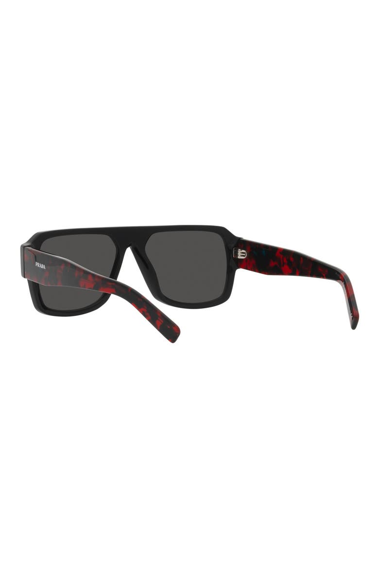 56mm Pilot Sunglasses, Alternate, color, DARK GREY