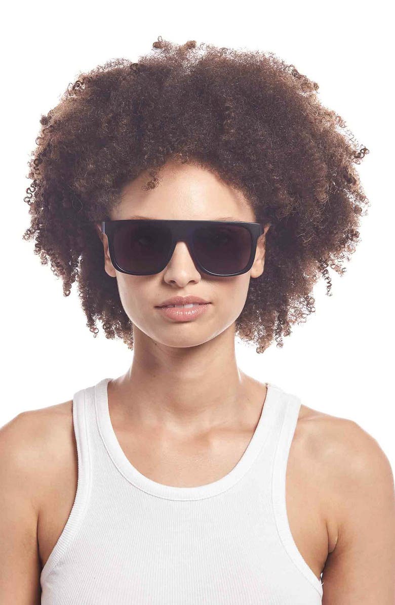 Le Specs Covert Modern 56mm Flat Top Sunglasses, Alternate, color,
