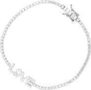 LULEÅ LULEA Cubic Zirconia Love Tennis Bracelet