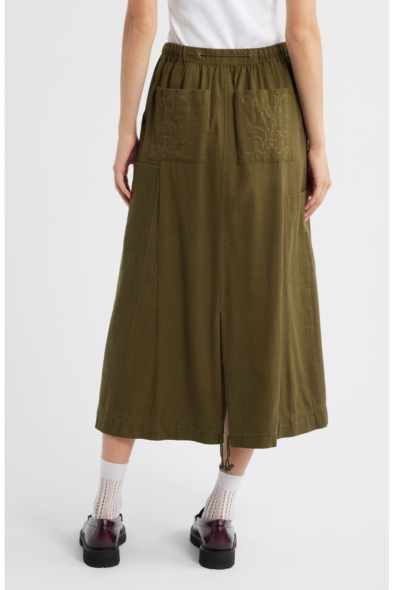 Damson Madder Vika Utility Organic Cotton Midi Skirt (Women