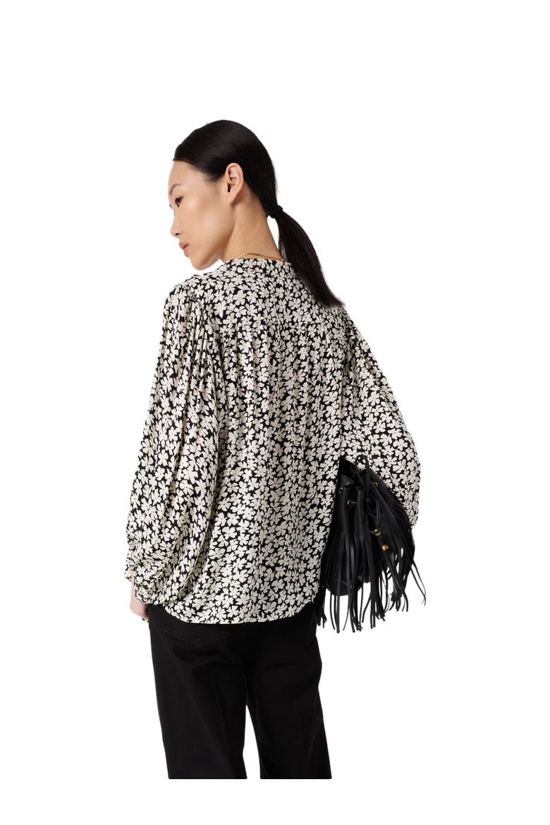 Céonie Floral Print Shirt, Alternate, color, Black