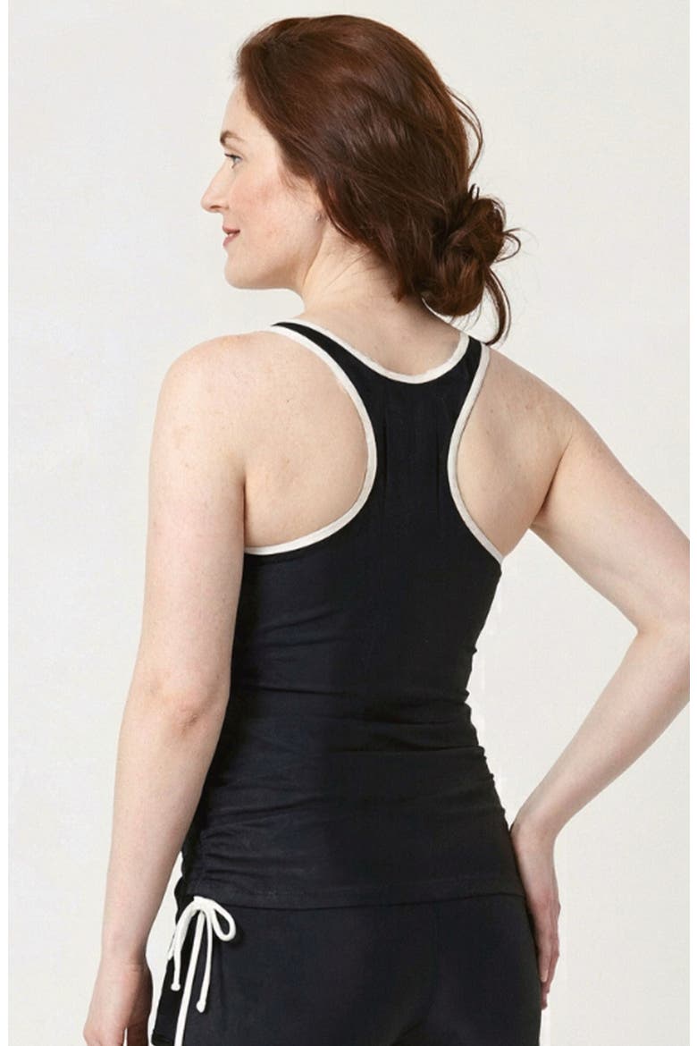 Maya Tankini Swim Top With Removable Cups Two-Toned Collection, Alternate, color, Black & White