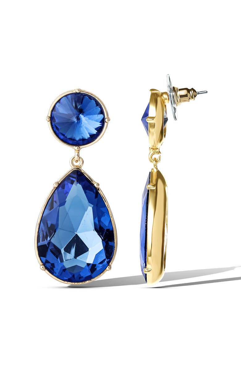 Jessica Simpson Blue Teardrop Statement Earrings, Alternate, color, Blue