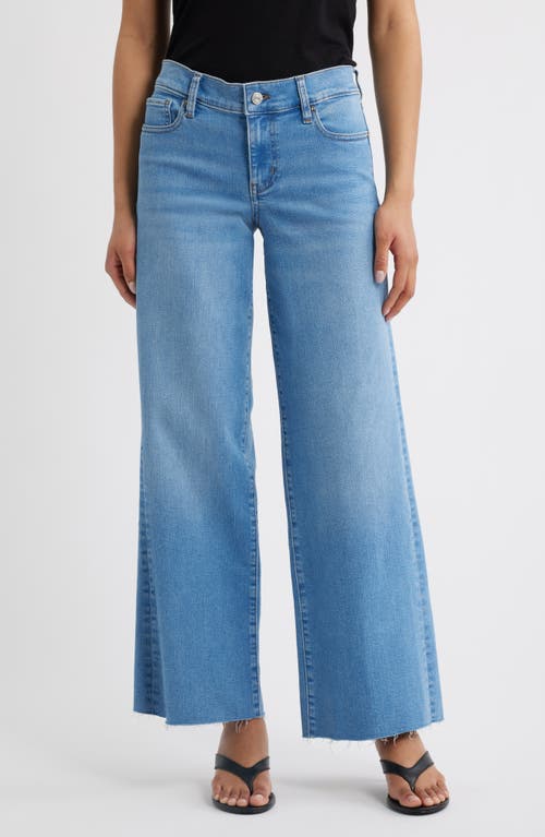 FRAME Low Rise Slim Palazzo Jeans in Honeymoon Raw Fray at Nordstrom, Size 31