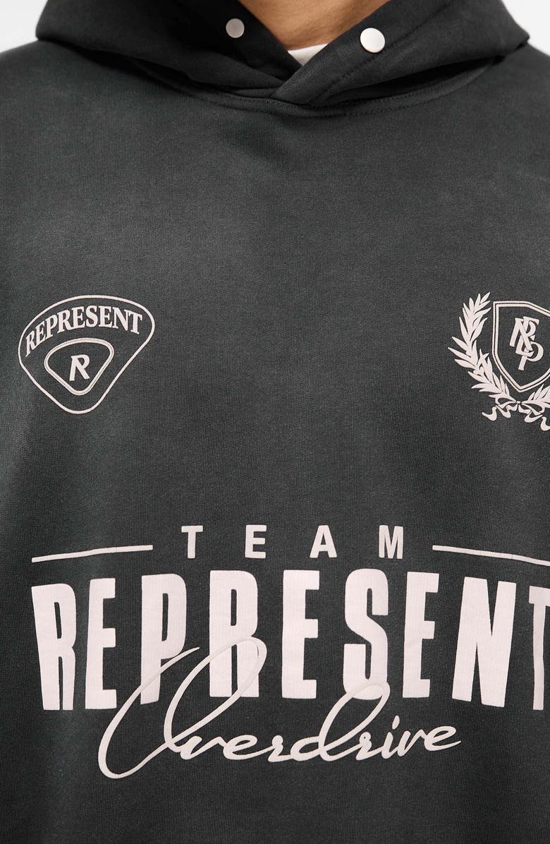 Represent World Championship Graphic Hoodie, Alternate, color, Stained Black