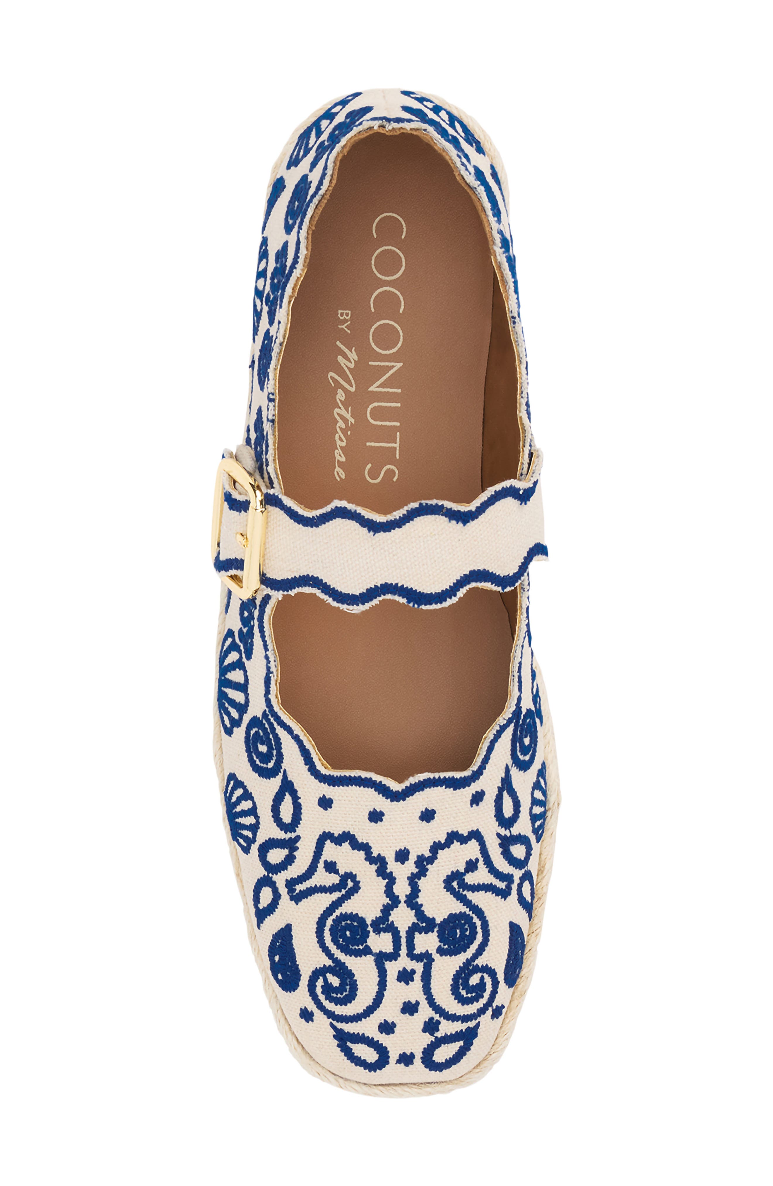 Ariana Espadrille Mary Jane Flat, Alternate, color, BLUE