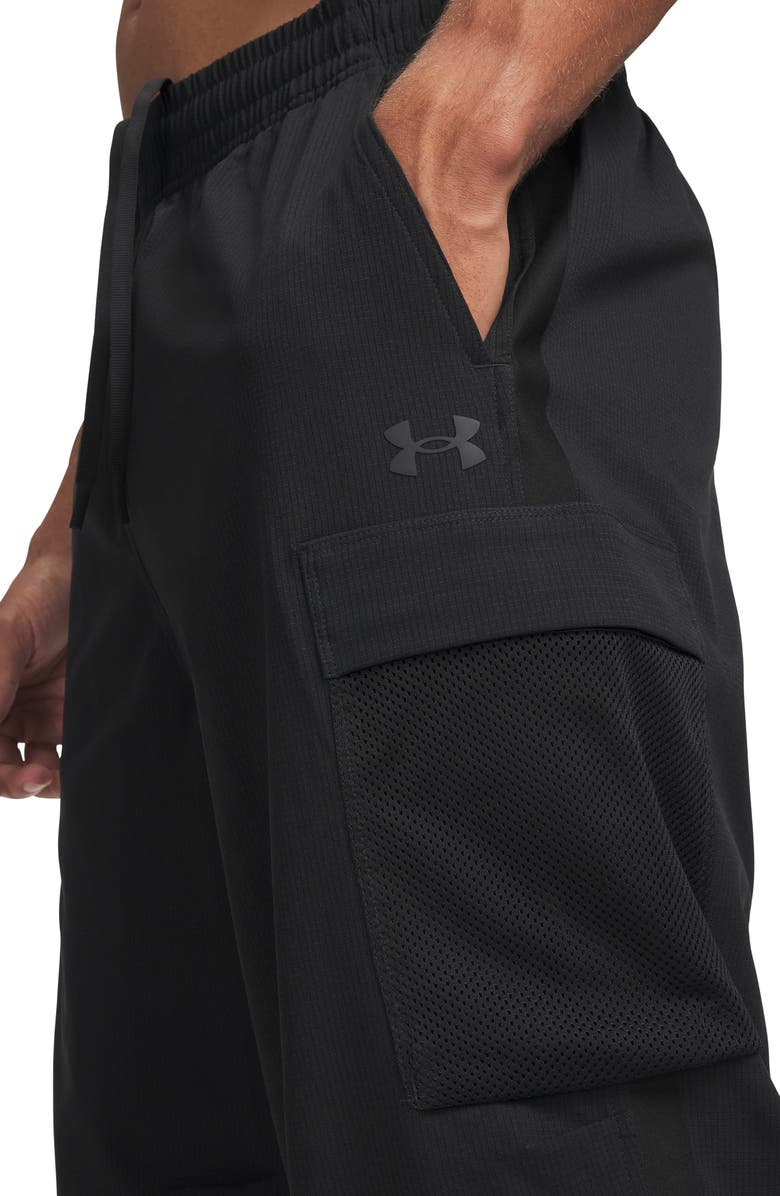Under Armour Unstoppable Airvent Woven Cargo Pants, Alternate, color, Black