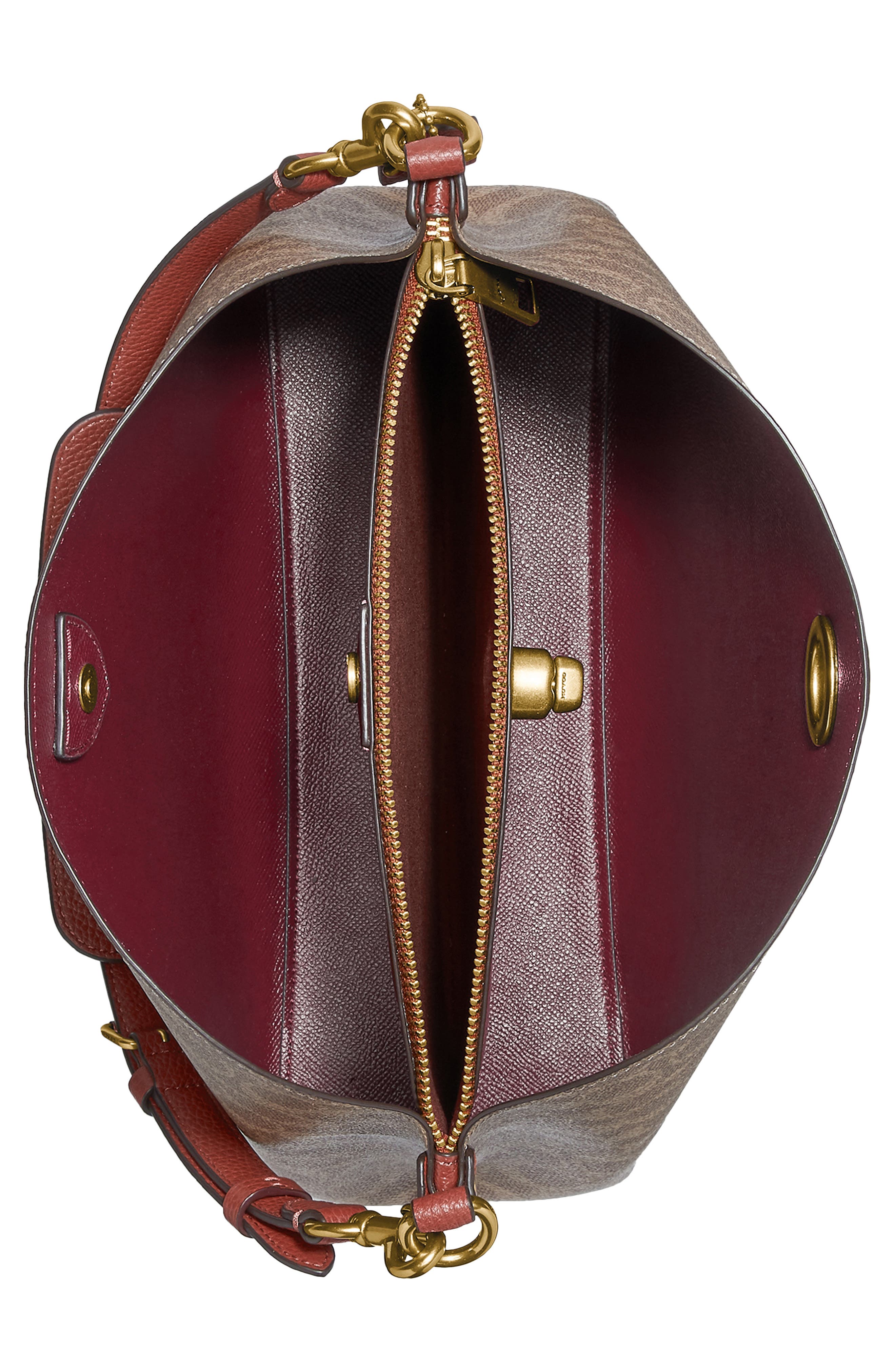 COACH Willow Signature Coated Canvas Shoulder Bag, Alternate, color, 