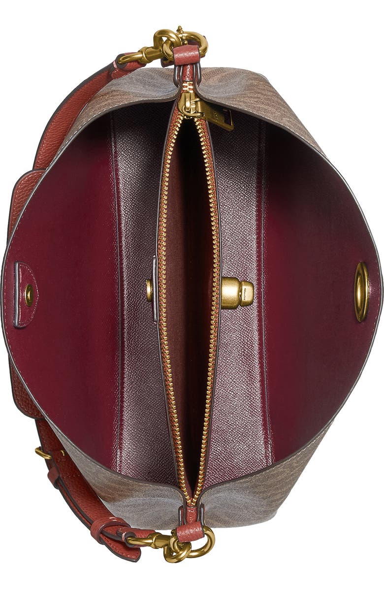 COACH Willow Signature Coated Canvas Shoulder Bag, Alternate, color,