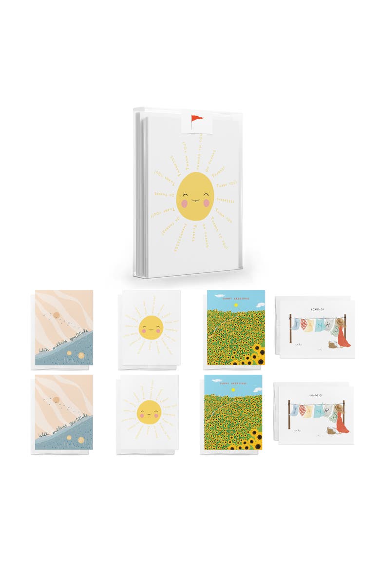 Sunny Thanks Greeting Card Pack Assorted Set, Main, color, Multi-Pack