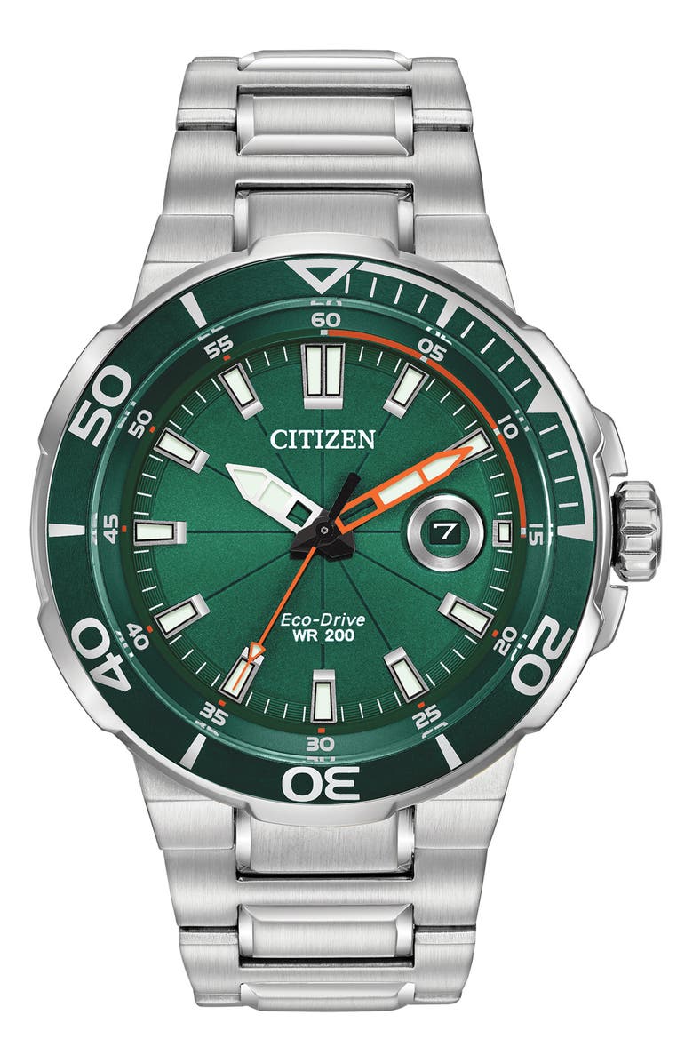 Citizen Dive Style Bracelet Watch, 47mm, Main, color, 
