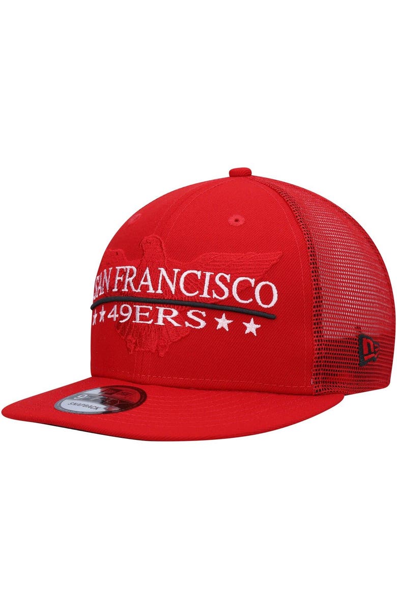 New Era Men's New Era Scarlet San Francisco 49ers Totem 9FIFTY Snapback Hat, Alternate, color, 