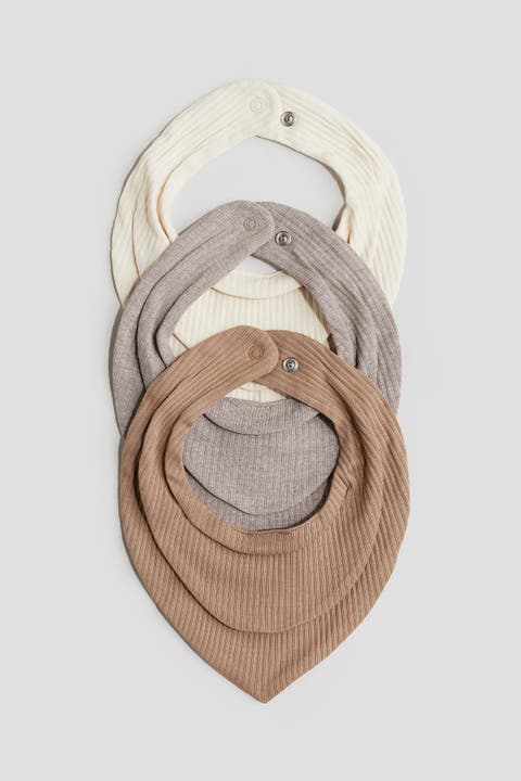3-pack Ribbed Triangular Bibs