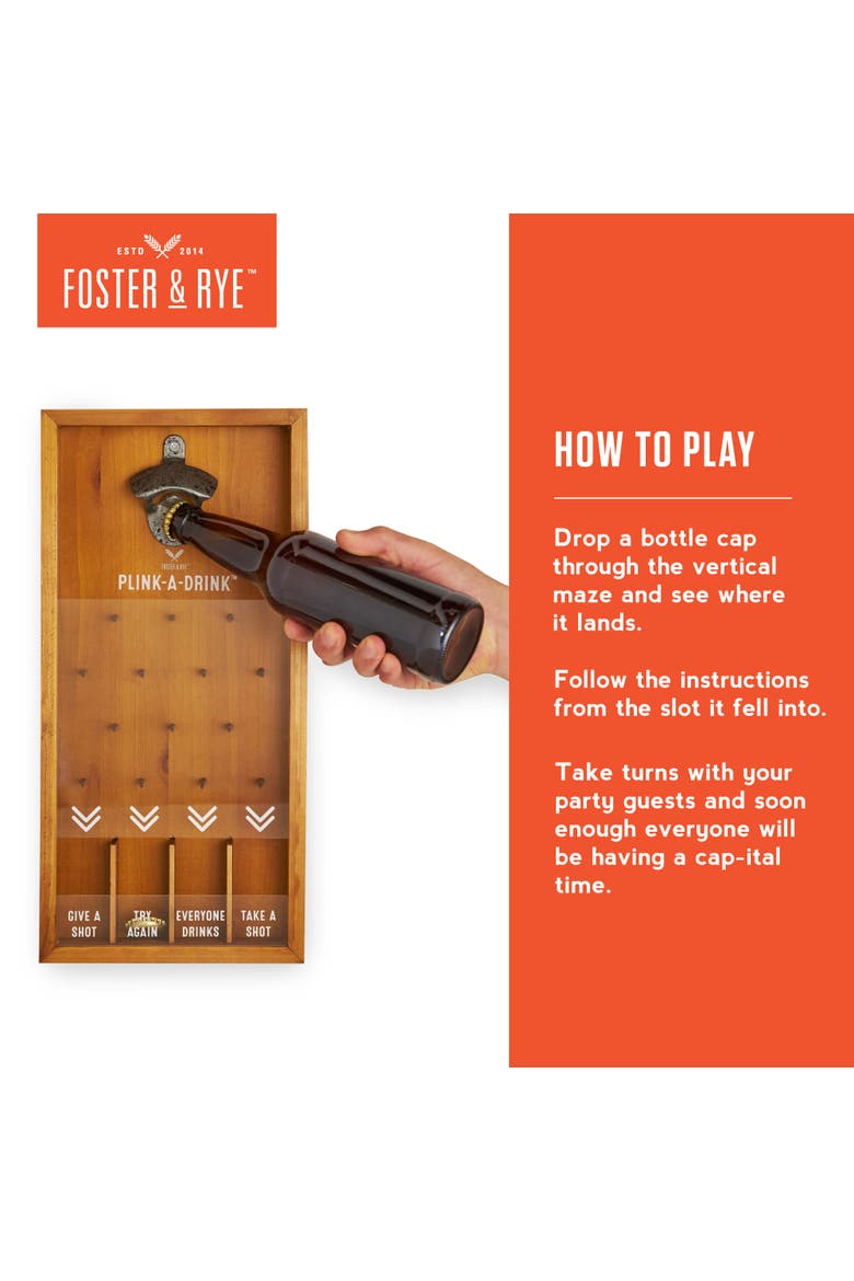 Plink-A-Drink Game, Alternate, color, Wood