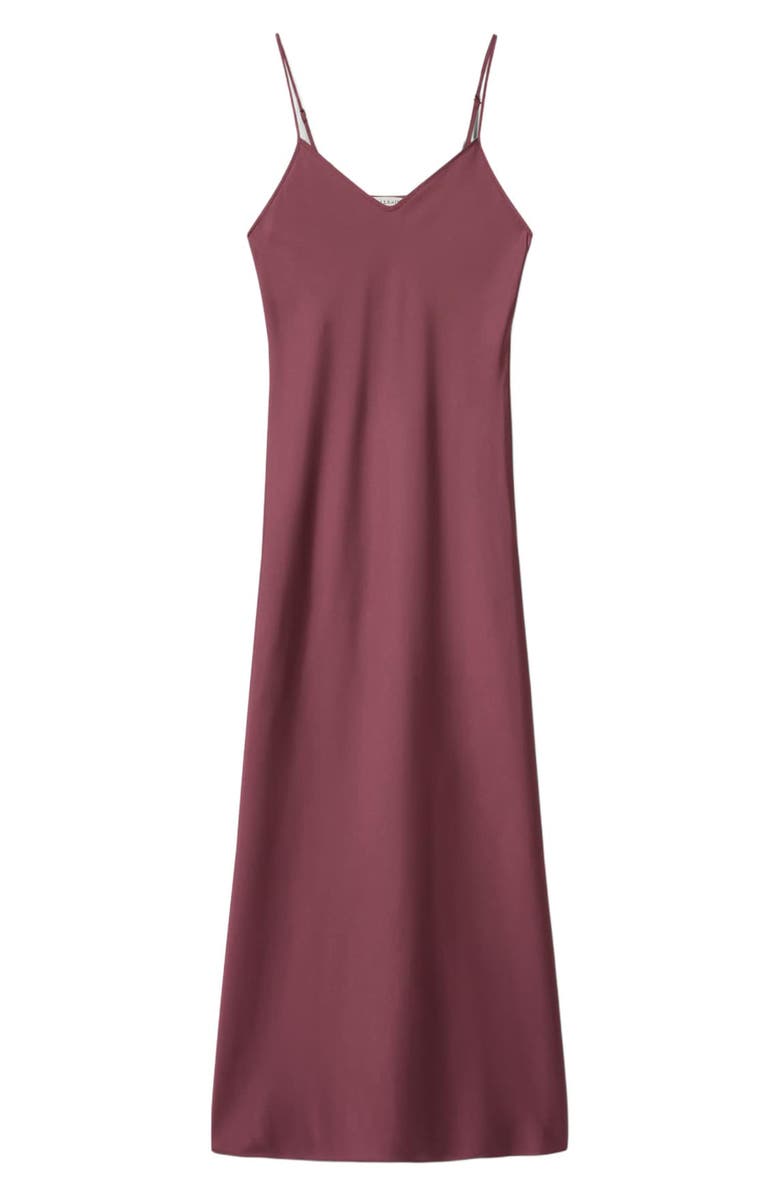 AllSaints Bryony V-Neck Maxi Slipdress, Alternate, color, Raspberry Pink