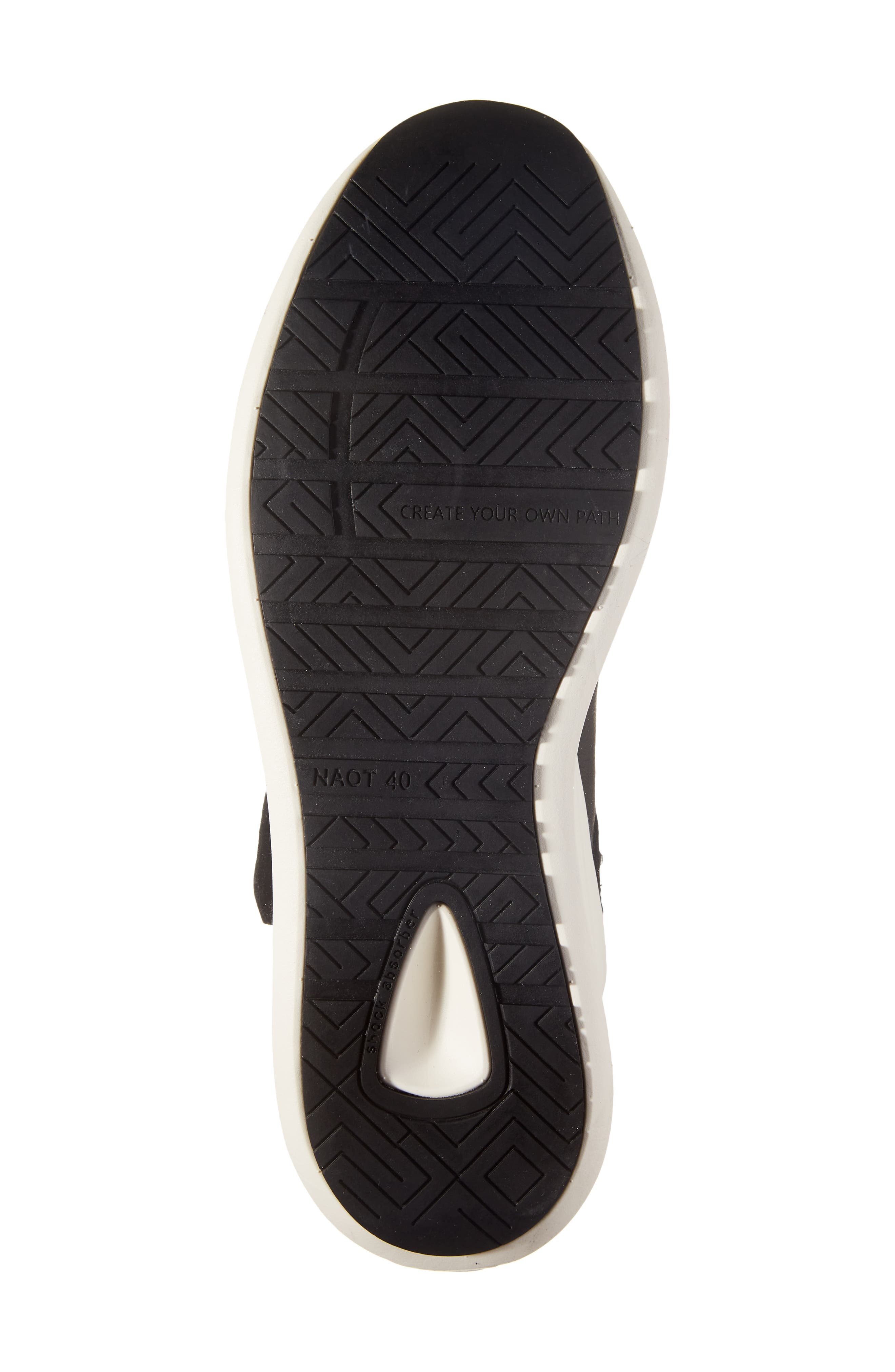 Naot Oxygen Crystal Strap High Top Sneaker, Alternate, color, Soft Black Leather