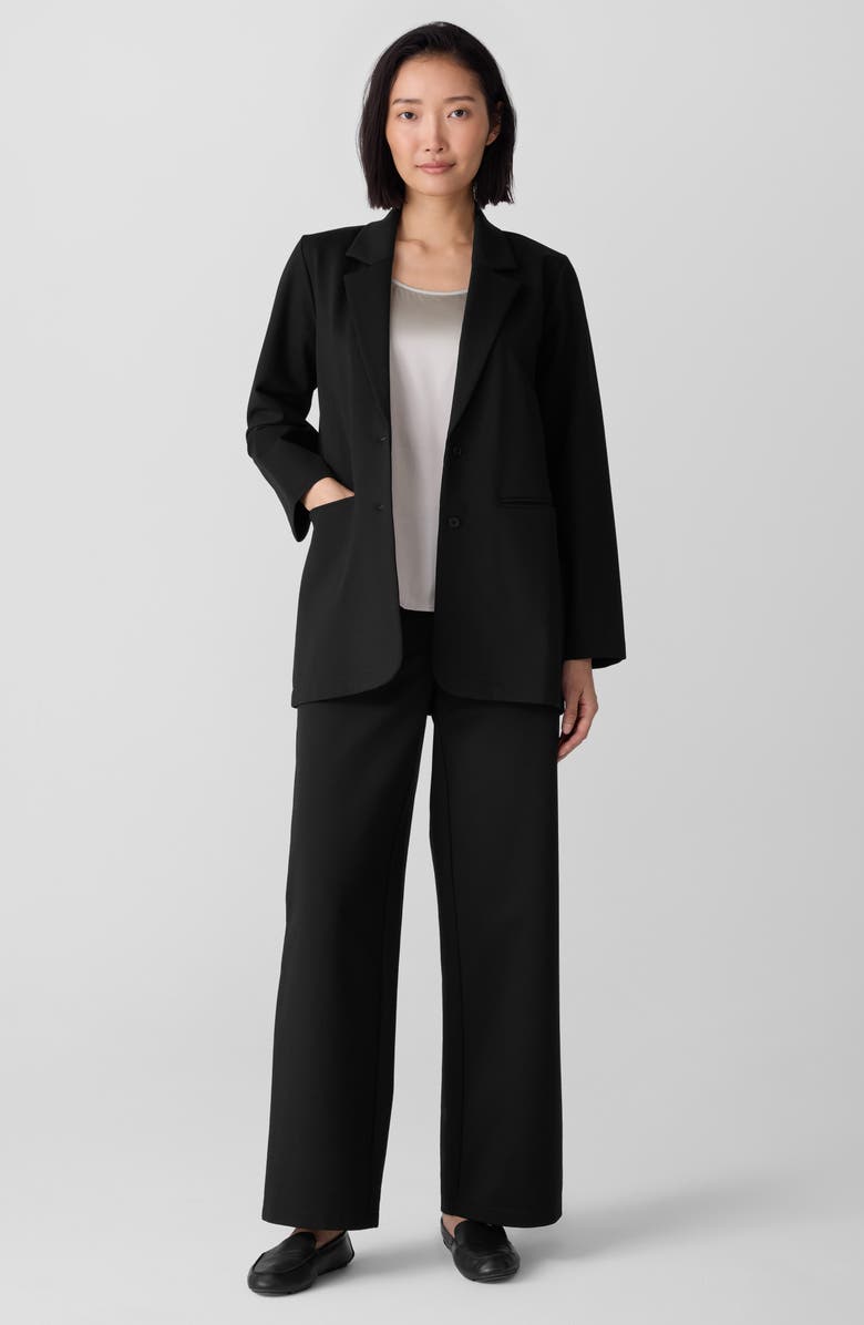Eileen Fisher Long Blazer, Alternate, color, Black