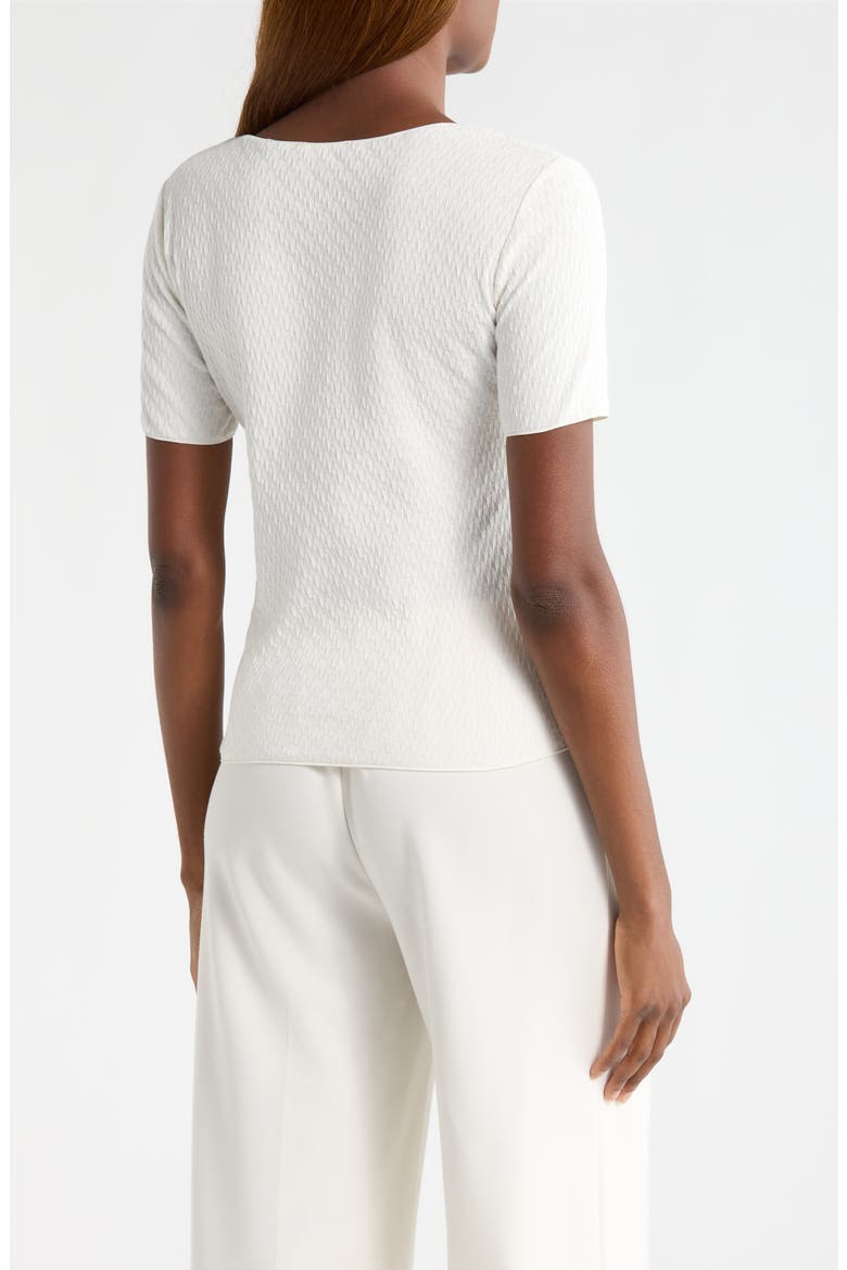 Jacquard Knit Top, Alternate, color, SOLID WHITE