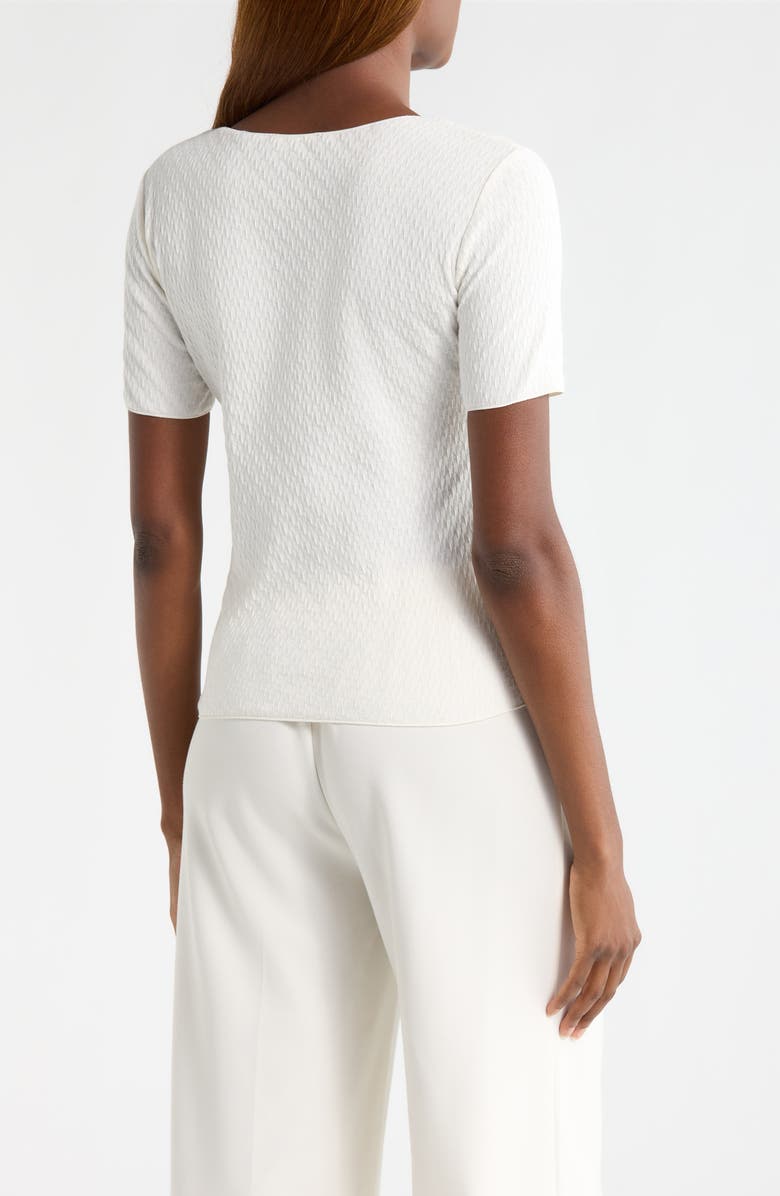 Emporio Armani Jacquard Knit Top, Alternate, color, Solid White