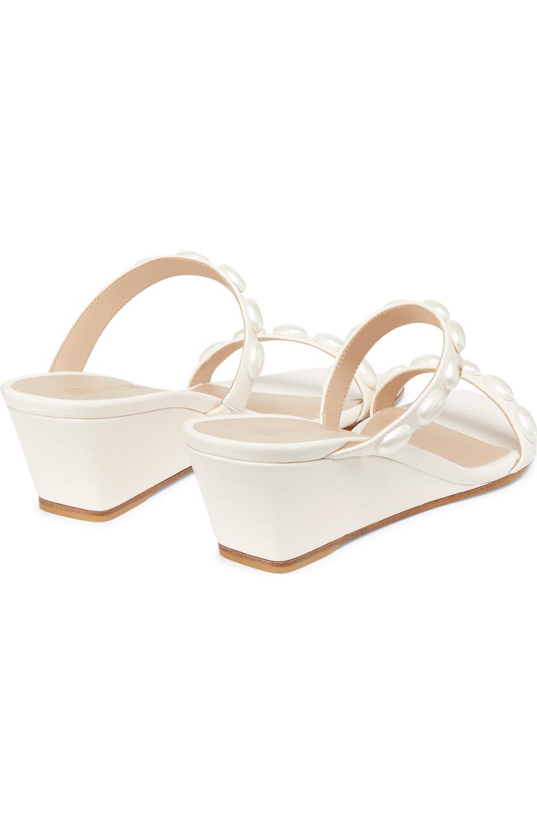 Stuart Weitzman Pearlita 50 Wedge Slide Sandal, Alternate, color, Seashell