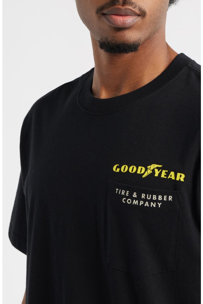 x Goodyear Service Pocket Cotton Graphic T-Shirt, Alternate, color, BLACK