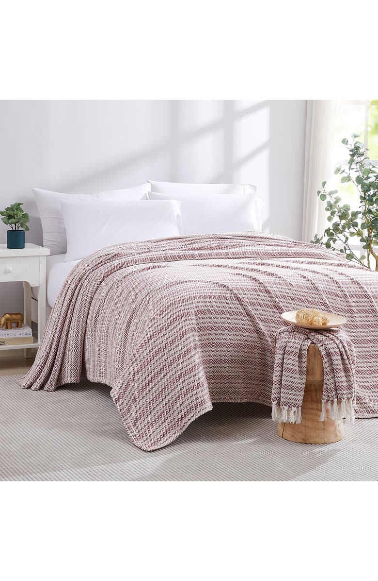 SOUTHSHORE FINE LINENS Agadir Cotton Luxury Throw, Main, color, Pink