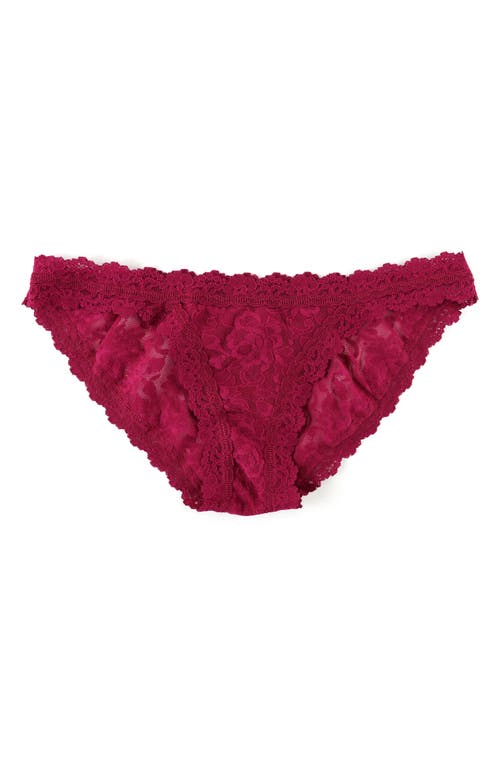 Hanky Panky 'signature Lace' Brazilian Bikini In Dark Pomegranate Red