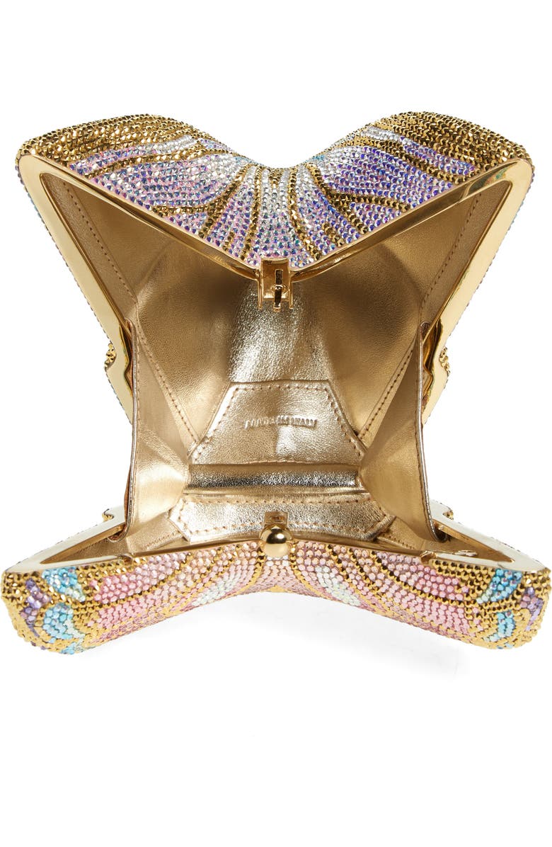 JUDITH LEIBER COUTURE Butterfly Serafina Crystal Embellished Clutch, Alternate, color,