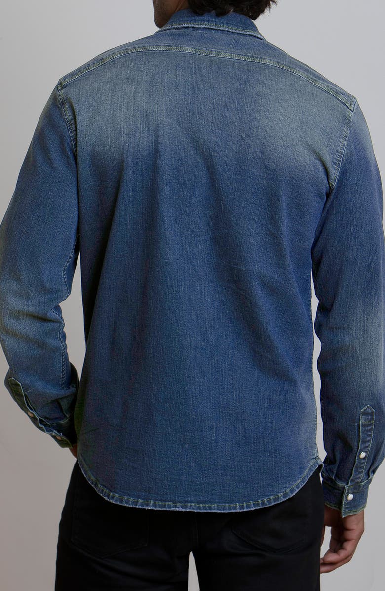 CANYON OF HEROES Big Sky Stretch Western Denim Shirt, Alternate, color, Medium Blue