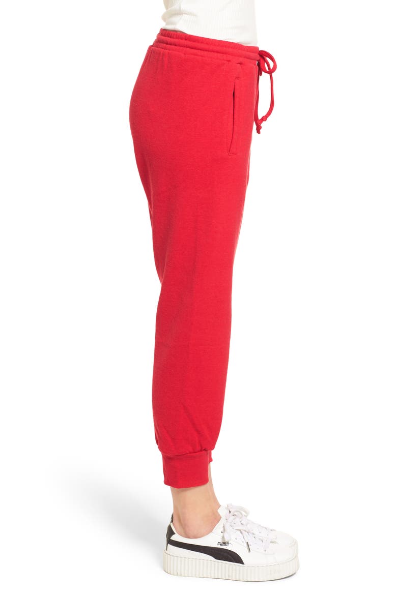 Cambridge Crop Sweatpants, Alternate, color, CHERRY