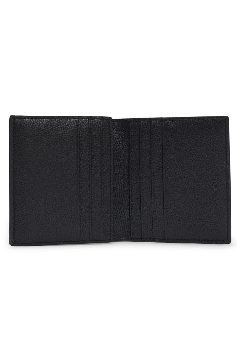 Ray Faux Leather Trifold Walet, Alternate, color, BLACK
