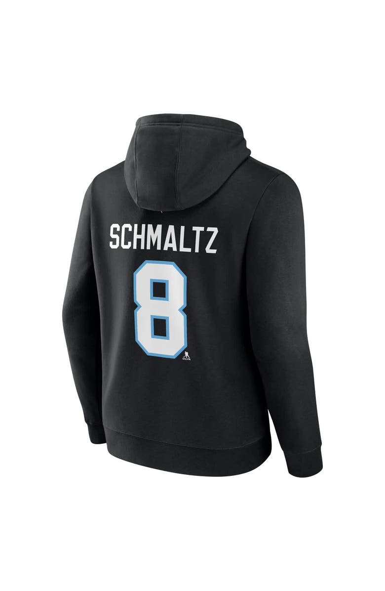 FANATICS Men's Fanatics Nick Schmaltz Black NHL Utah Authentic Stack Name & Number Tri-Blend Pullover Hoodie, Alternate, color, Black