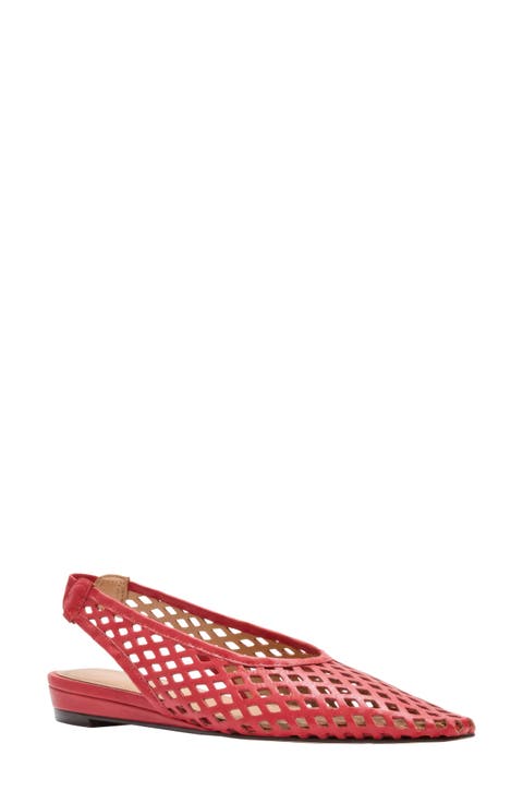 Brielle Pointed Toe Slingback Flat (Women)